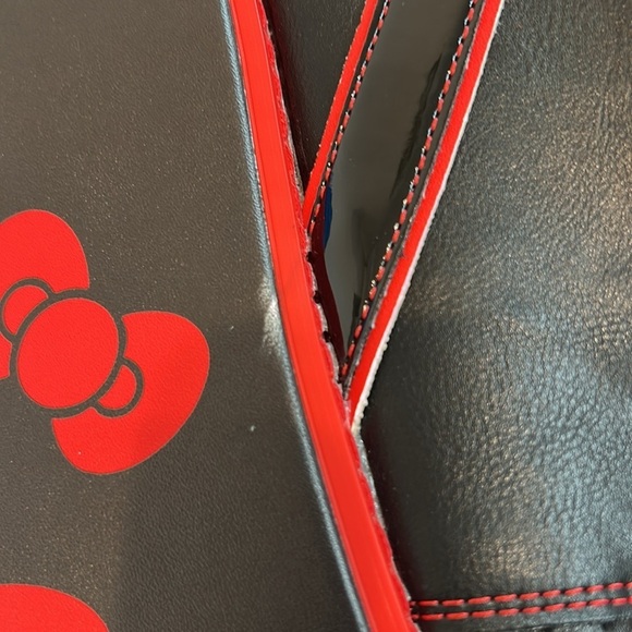 Y. R. U. QOZMO HELLO KITTY BOW BLACK/RED Hello Kitty Platform Sneaker Shoe 8 - Picture 3 of 9